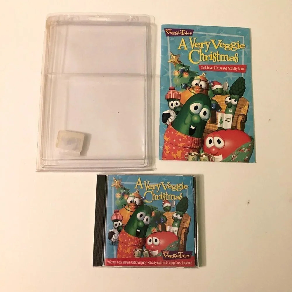 Veggie Tales A Very Veggie Christmas CD Christmas Album And Activity Book
